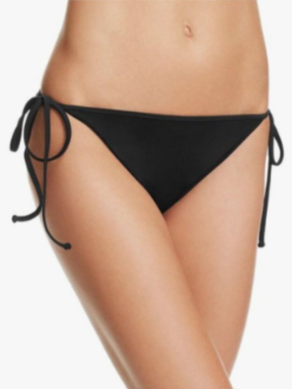 Milly Cabana solid Black Fiji String tie side bikini swim bottom S Made in USA